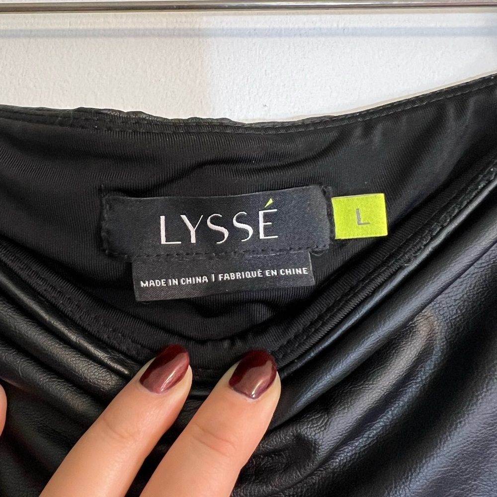 Lysse vegan faux leather leggings size L - Picture 6 of 10